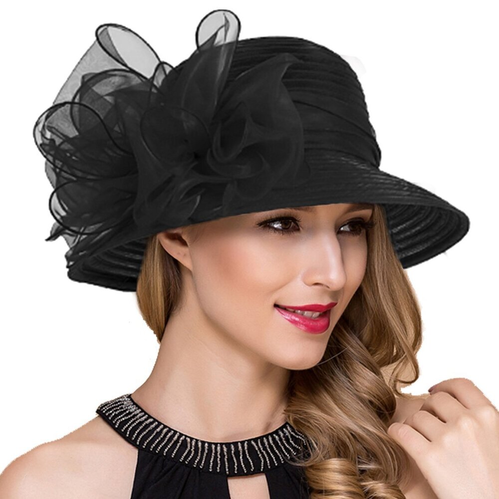 4126 Women Derby Church Dress Bucket Hat Fascinators Bridal Tea Party